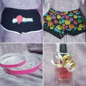 Girl's Bundle, 2 shorts, belt, polish